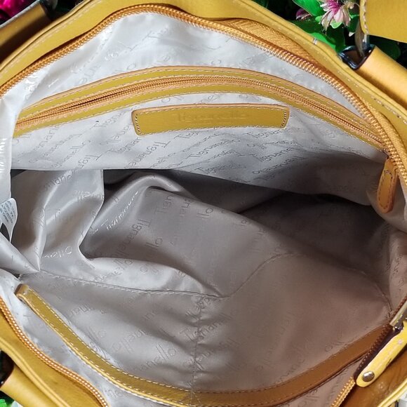 Tignanello Yellow Leather Purse Bag & Wallet 12094 - Picture 8 of 11